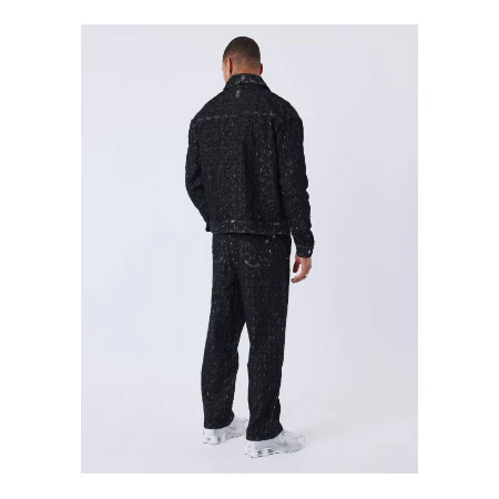 Kalash x PXP unisex checkerboard pattern denim pants , maat s black - Image 4