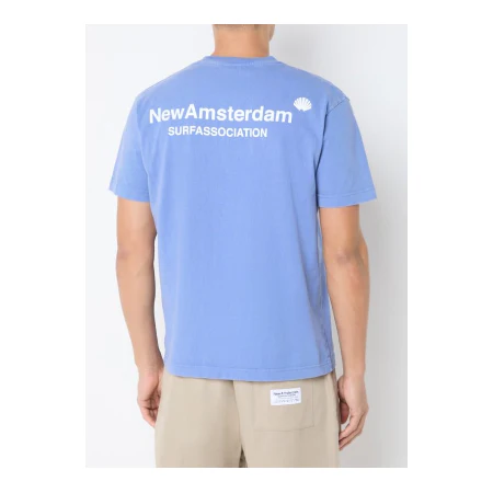 New Amsterdam Surf Association T-shirt met logo- en backprint - Blue - Maat S - Image 4