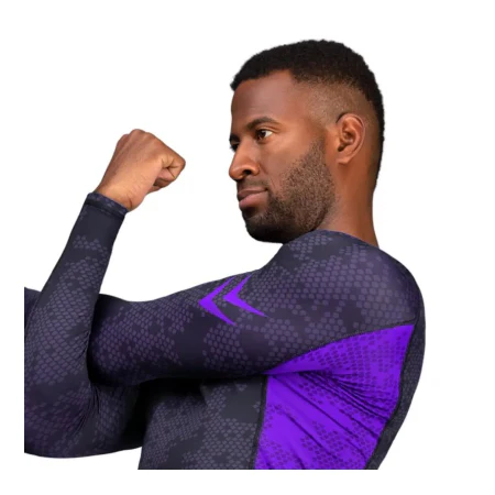 Hayabusa Rash Guard Long Sleeve Ranked Purple - Maat XL - Image 5