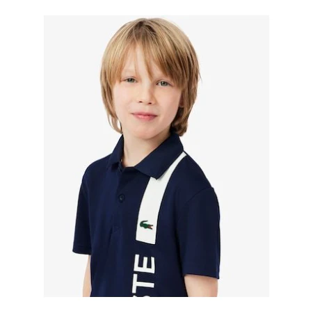 Lacosta Ultra Dry Piqué Tennis-Polohemd - blauw - Maat 92 cm (2A) - Image 3