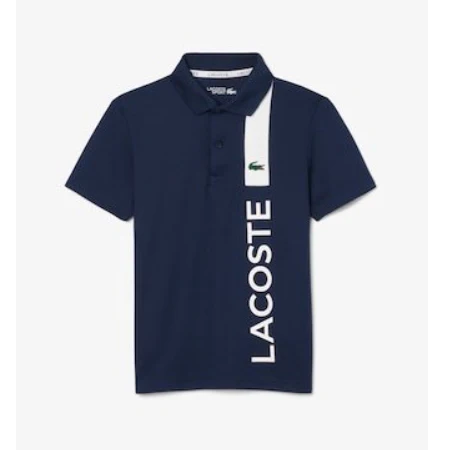 Lacosta Ultra Dry Piqué Tennis-Polohemd - blauw - Maat 92 cm (2A) - Image 5