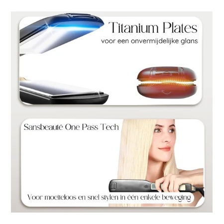 Sansbeauté Professionele Stijltang - 2 in 1 - Krultang - Image 6