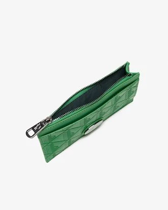 Lacoste - Heren Leren Kaartenhouder met Rits – Groen - Image 3