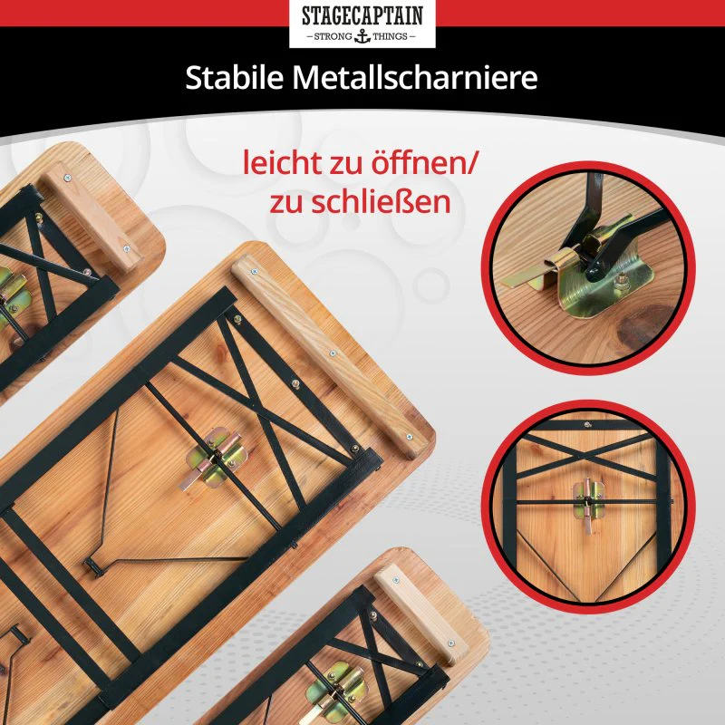 Kirstein Stagecaptain BBK-110 cm (kindertafel- en bankenset voor feesttenten) - Image 4