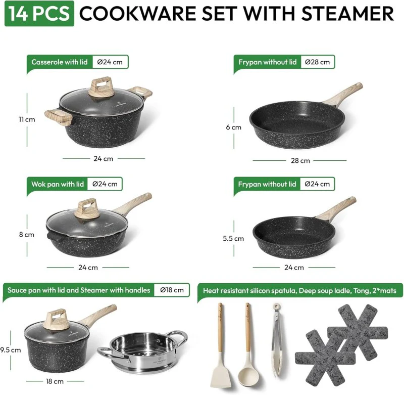 Just Perfecto Pannenset Inductie - 14 PCS - Image 2