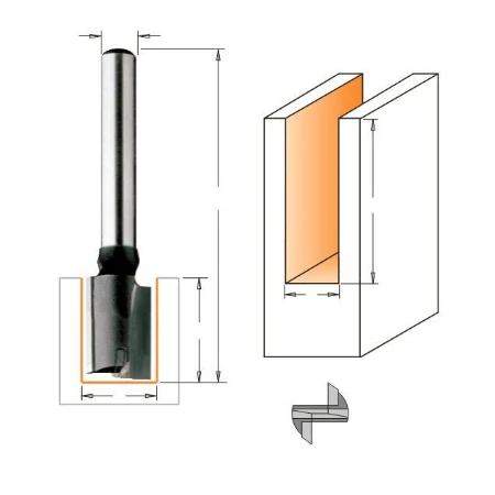 2x de CMT Frezen HW Groeffrees D=20 I=40 L=40 S=8 Z=2+1 met inboorsnede - Image 2