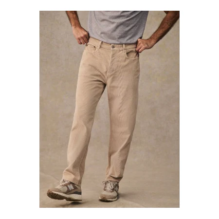 Broek heren Albano fluweel - licht beige - Maat 34 - Image 4