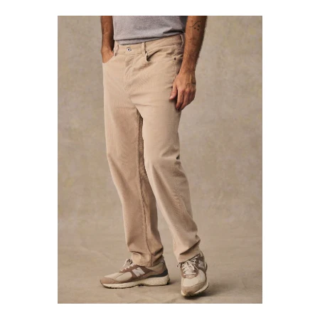 Broek heren Albano fluweel - licht beige - Maat 34 - Image 7