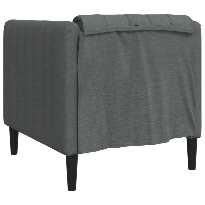 vidaXL - Fauteuil stof donkergrijs - Image 6