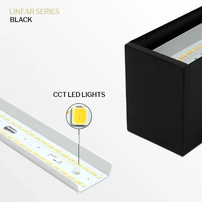 LED24 Lineaire LED-hanglamp 3CT Zwart | 120 cm | 25W/30W/40W - Image 4