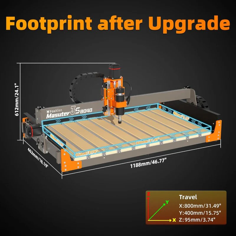 FoxAlien 3S 8040 X-Axis Extension Kit - Image 3