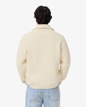 Lacoste Wollen heren Sweater crème - Maat M - Image 4