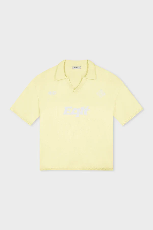 Equalite knit polo - butter yellow - Maat XXL