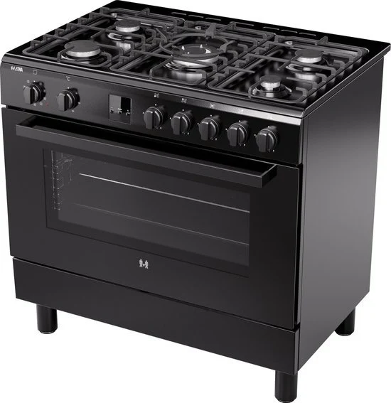 ETNA Gas/elektro fornuis FG190ZWA - 90 cm - Zwart - Image 4