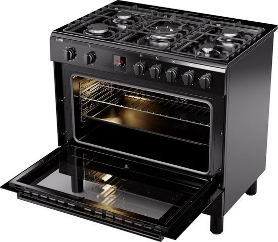 ETNA Gas/elektro fornuis FG190ZWA - 90 cm - Zwart - Image 5