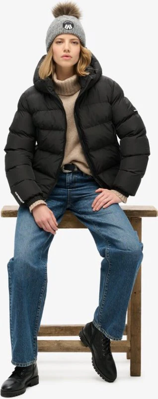 Superdry HOODED SPORTS PUFFER JACKET Dames Jas - Maat L - Image 5