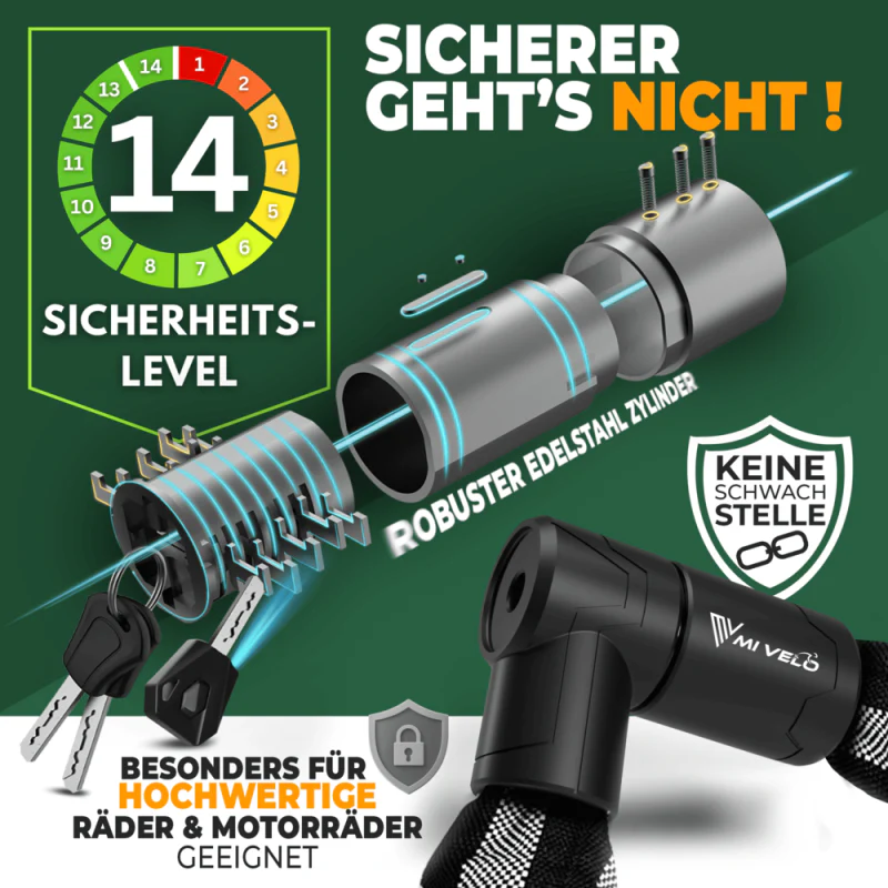 Robuust kettingslot voor motor en fiets 100cm - Image 2