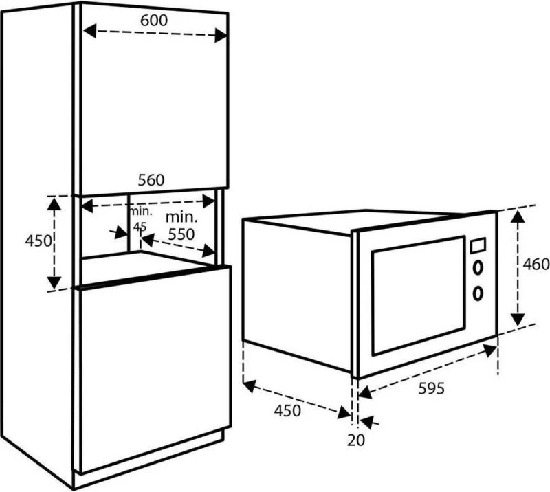 Inventum combi-magnetron IMC6125F - Hetelucht - RVS/Zwart - Image 7