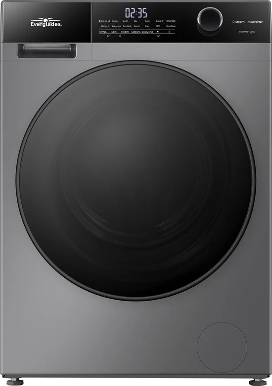 Everglades wasmachine EVWM71412AG - 7kg - Grijs